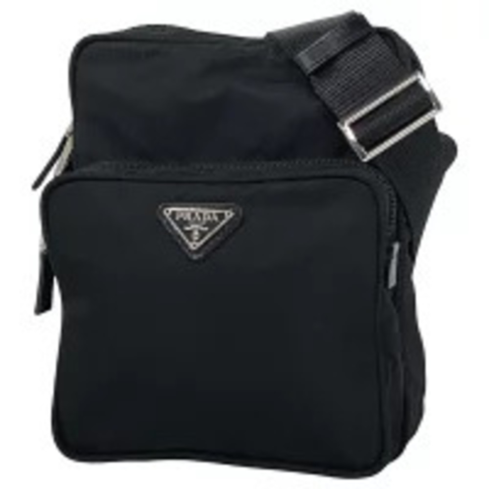Prada Plate Shoulder Bag Nero Black